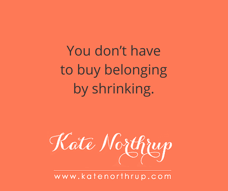 You don’t have to buy belonging by shrinking-tweet